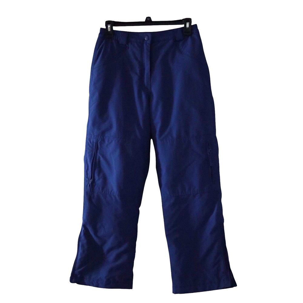 LL Bean Kids Sz 14 Navy Blue Snow Pants Insulated Unisex Skii Snowboard Sport